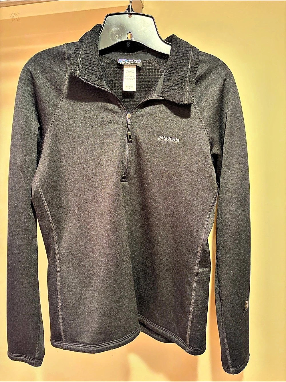 Patagonia R1 Regulator Grid Fleece Quarter-Zip Pullover Black